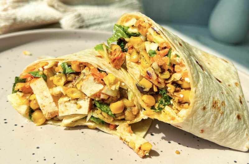 Chicken & Elote-style corn wrap