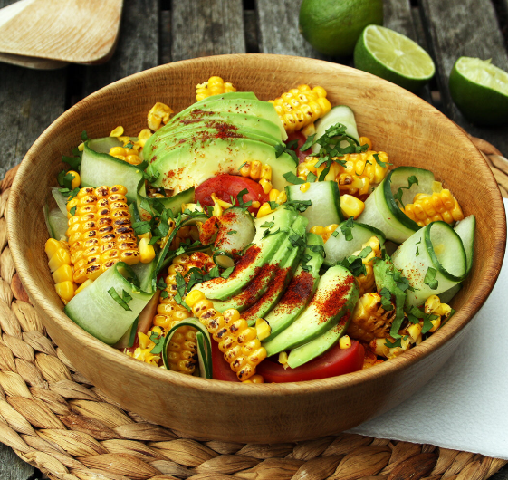 Grilled Corn and Avocado Salad